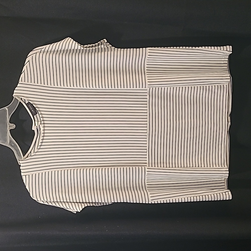 J.Jill Black/White Striped Top